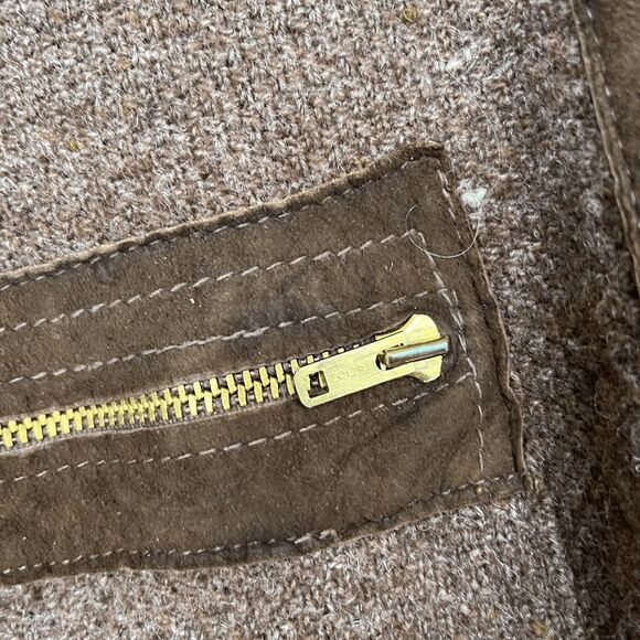 VTG 50s–60s Traverse Bay Woolens Suede Trim Zip Jacket TALON – M - Picture 9 of 10